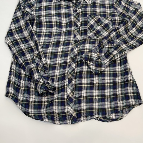 Rails Button Down Plaid Shirt S Blue Green Plaid Long Sleeve Super Soft - Picture 9 of 12